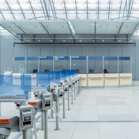 Drehkreuze in der Glashalle