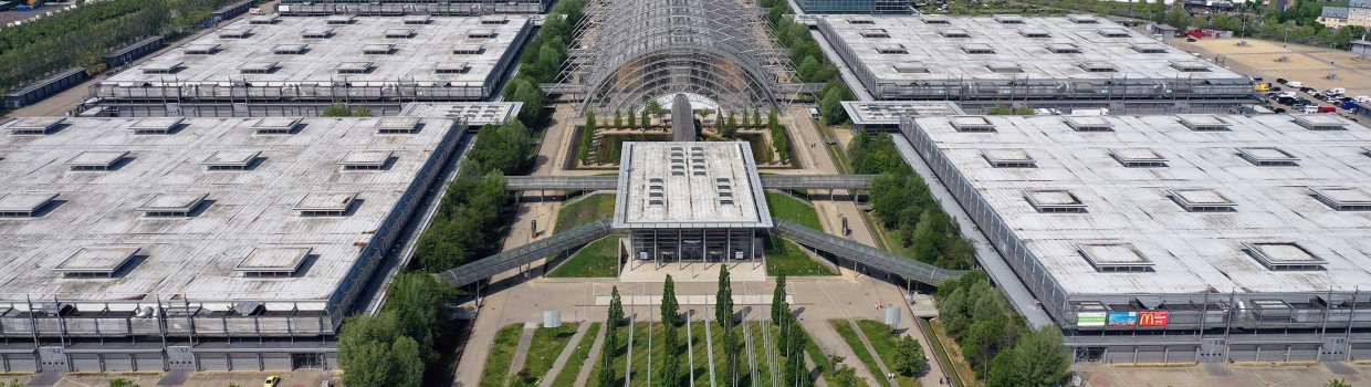 Leipziger Messe aus der Vogelperspektive