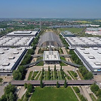 Leipziger Messe aus der Vogelperspektive