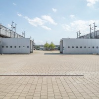 Messehallen von außen