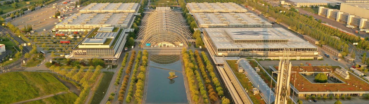 Leipziger Messe: Messegelände aus der Vogelperspektive