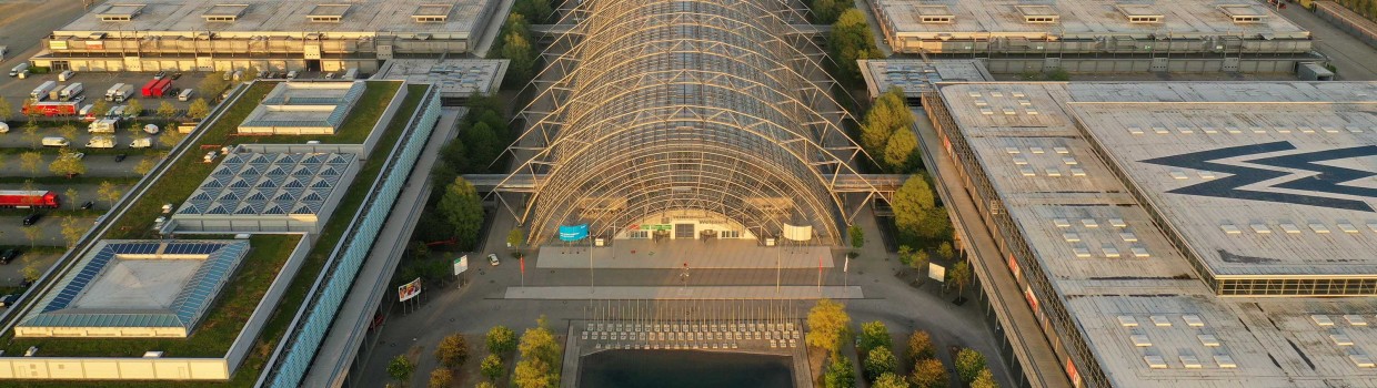 Leipziger Messe aus der Vogelperspektive